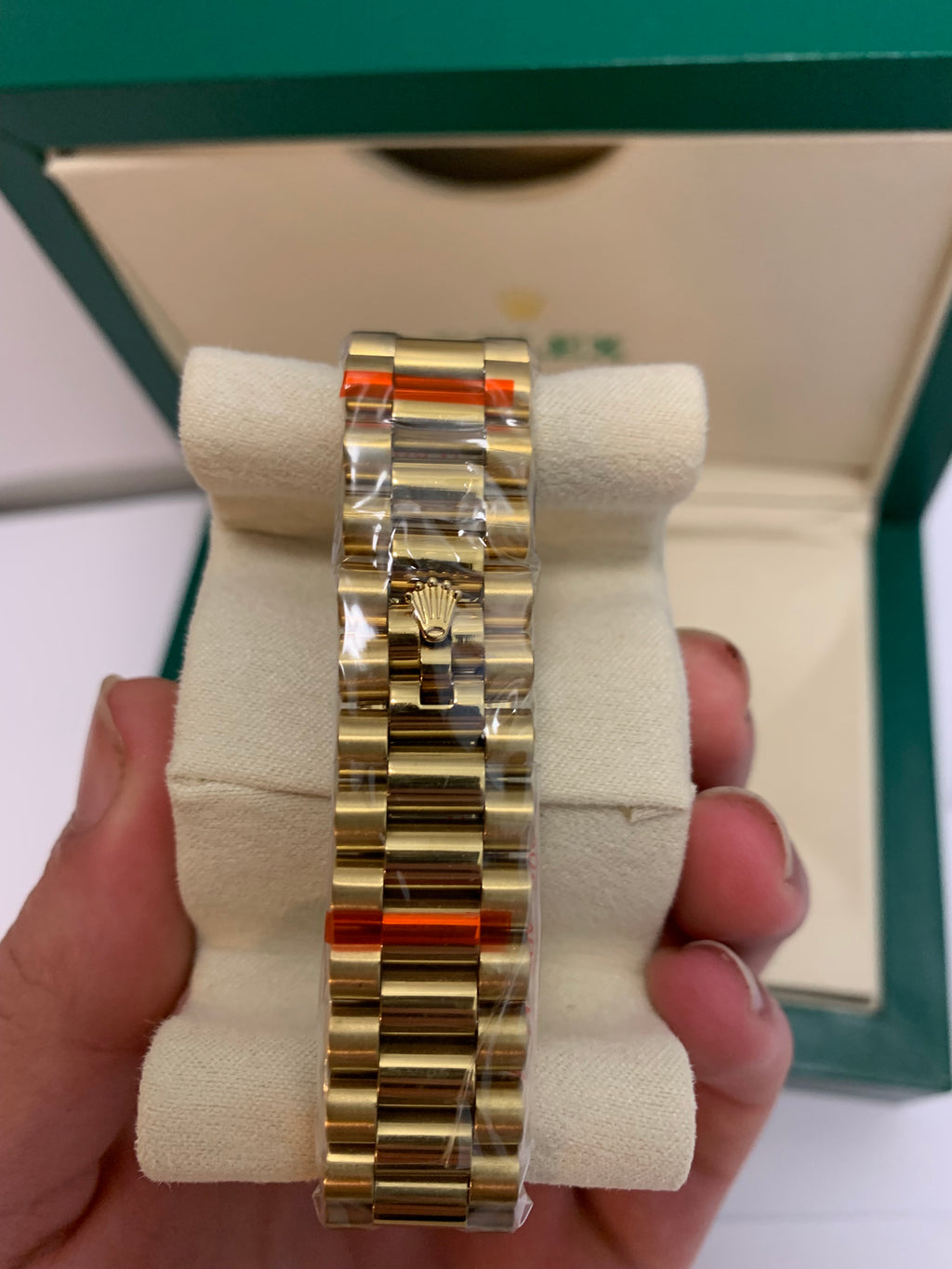 Rolex Day Date 40 Green  Stick Dial